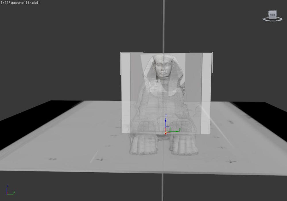 Sphinx model: Site: Giza; View: Sphinx (model)